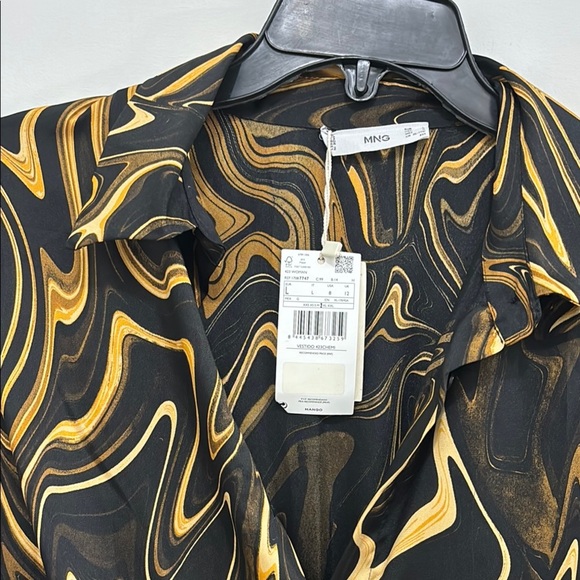 Mango Black and Gold Swirl Dress - Picture 2 of 3